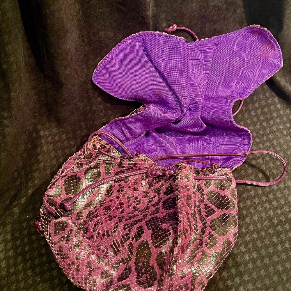 Vintage Embossed Snakeskin Carlos Falchi Bag
